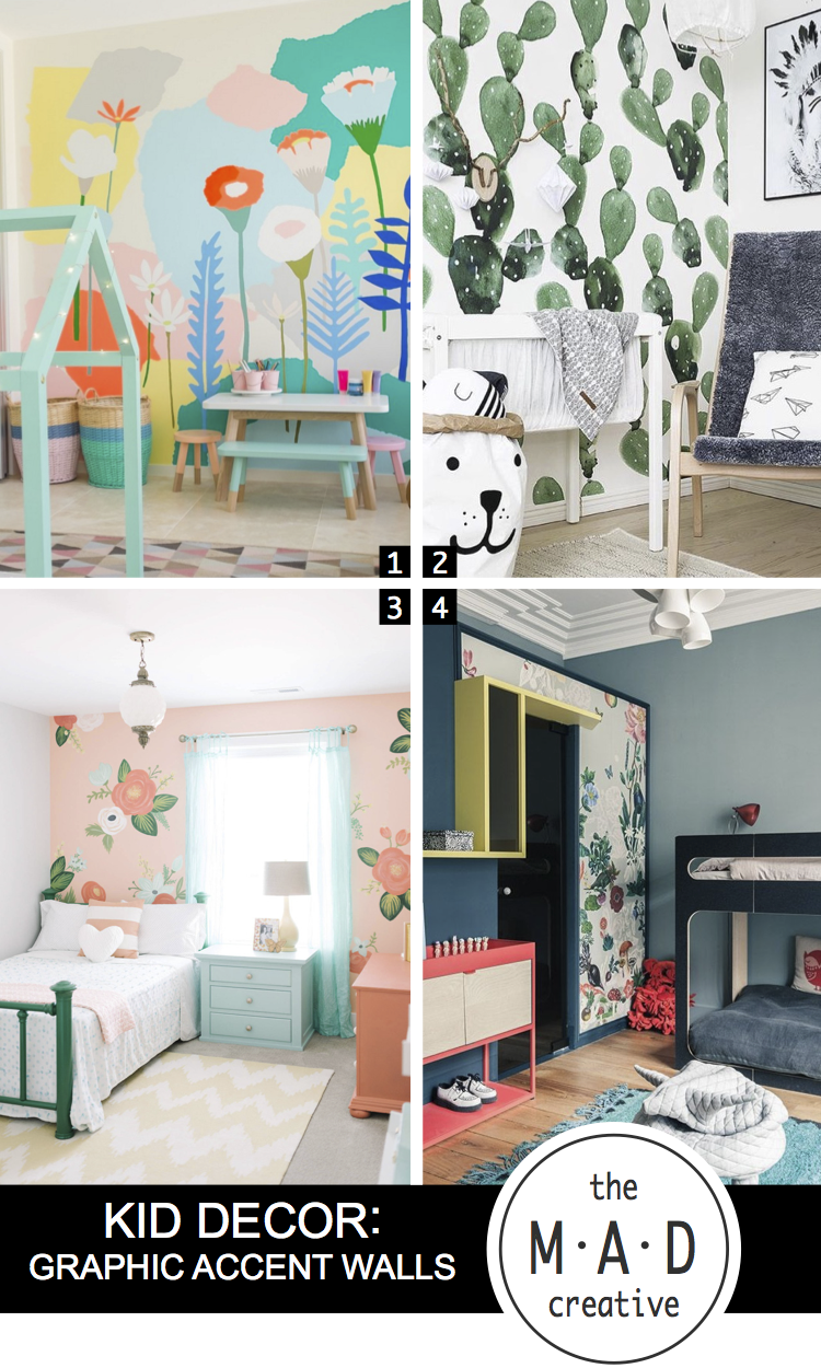 Kid Decor: Graphic Accent Walls – The Mad Creative